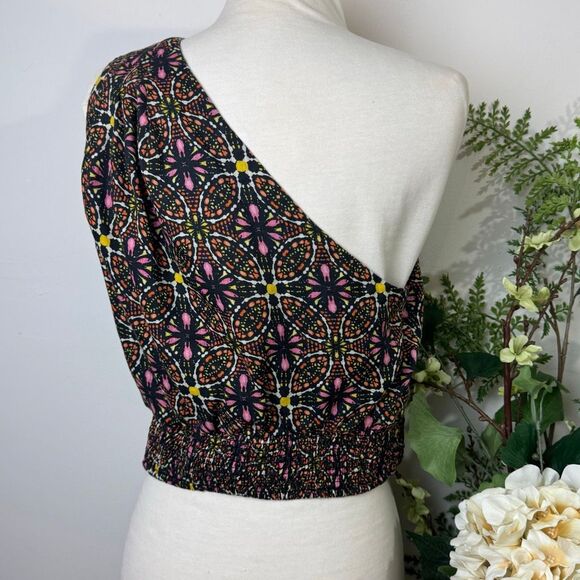 ANTHROPOLOGIE | one-shoulder linen top | medium | linen - Picture 6 of 12